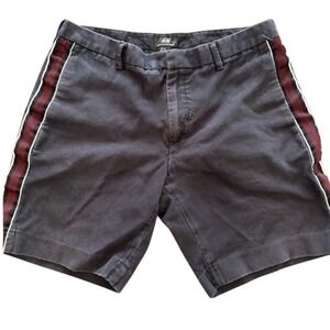 H&M Men's  black shorts size 34 with side stripe (black/white/maroon)